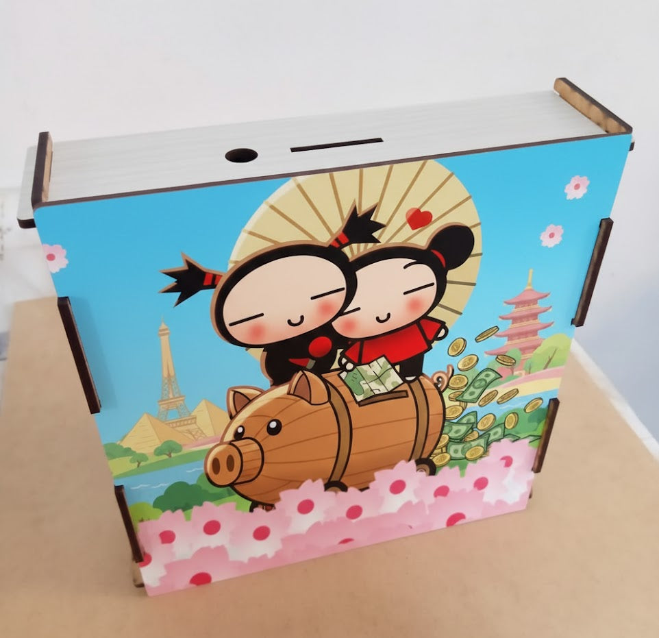 Alcancía de Madera con Metas de Ahorro | PUCCA