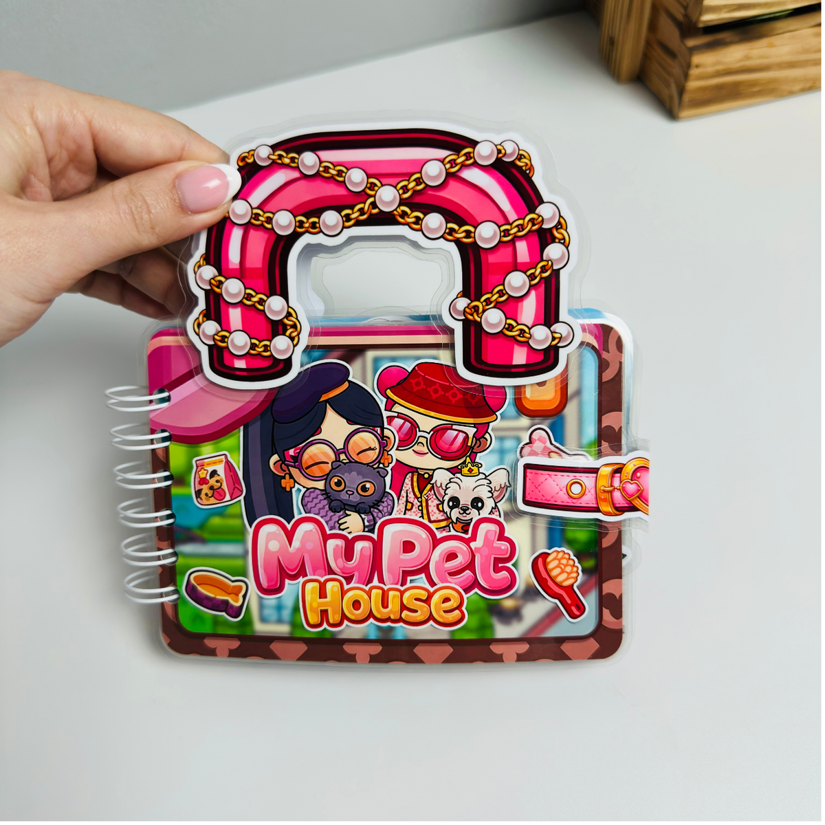 Mini Libro Interactivo My Pet House con Stickers y Velcro | Juguete Educativo, Creativo y sin Pantallas para Niños