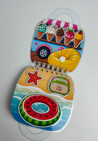 Libro Interactivo Pusheen | Juguete Creativo con Stickers y Colorear