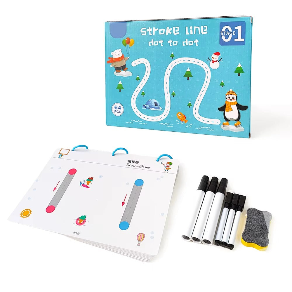 Libro de Trazos Reutilizable para Niños ✏️📚