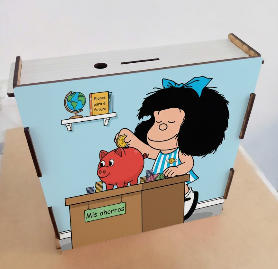 lcancía de Madera con Metas de Ahorro | MAFALDA