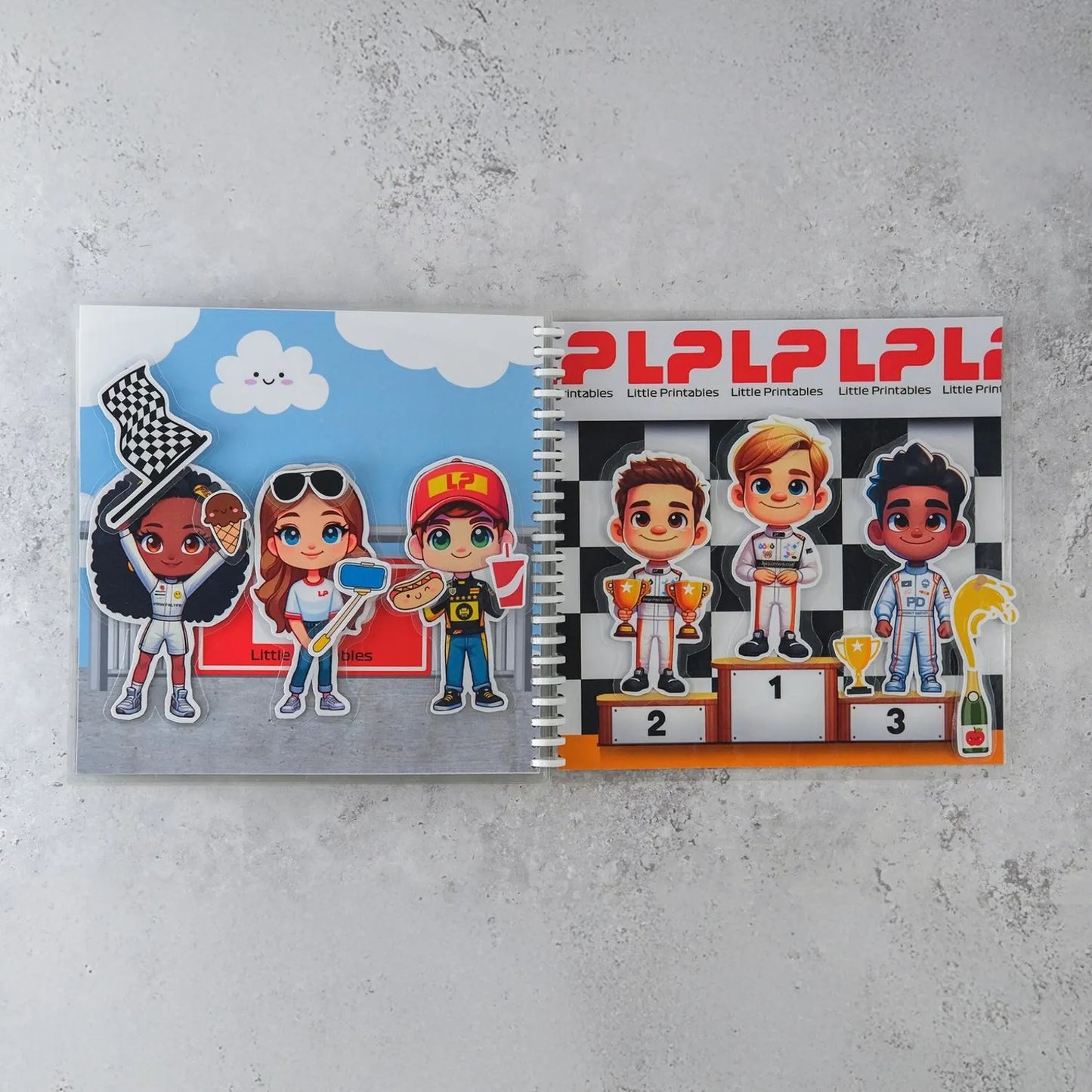 Libro Interactivo de Carreras de Autos