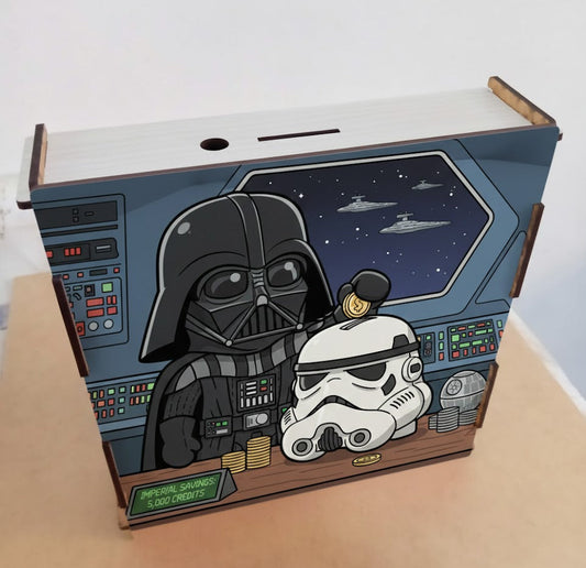 Alcancía de Madera con Metas de Ahorro | STAR WARS