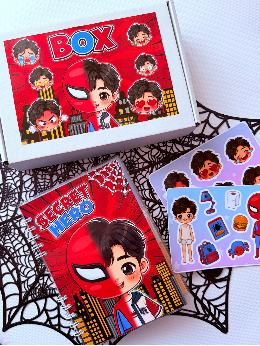 Libro Interactivo Spider-Man con Stickers y Velcro | Diversión Creativa sin Pantallas para Niños