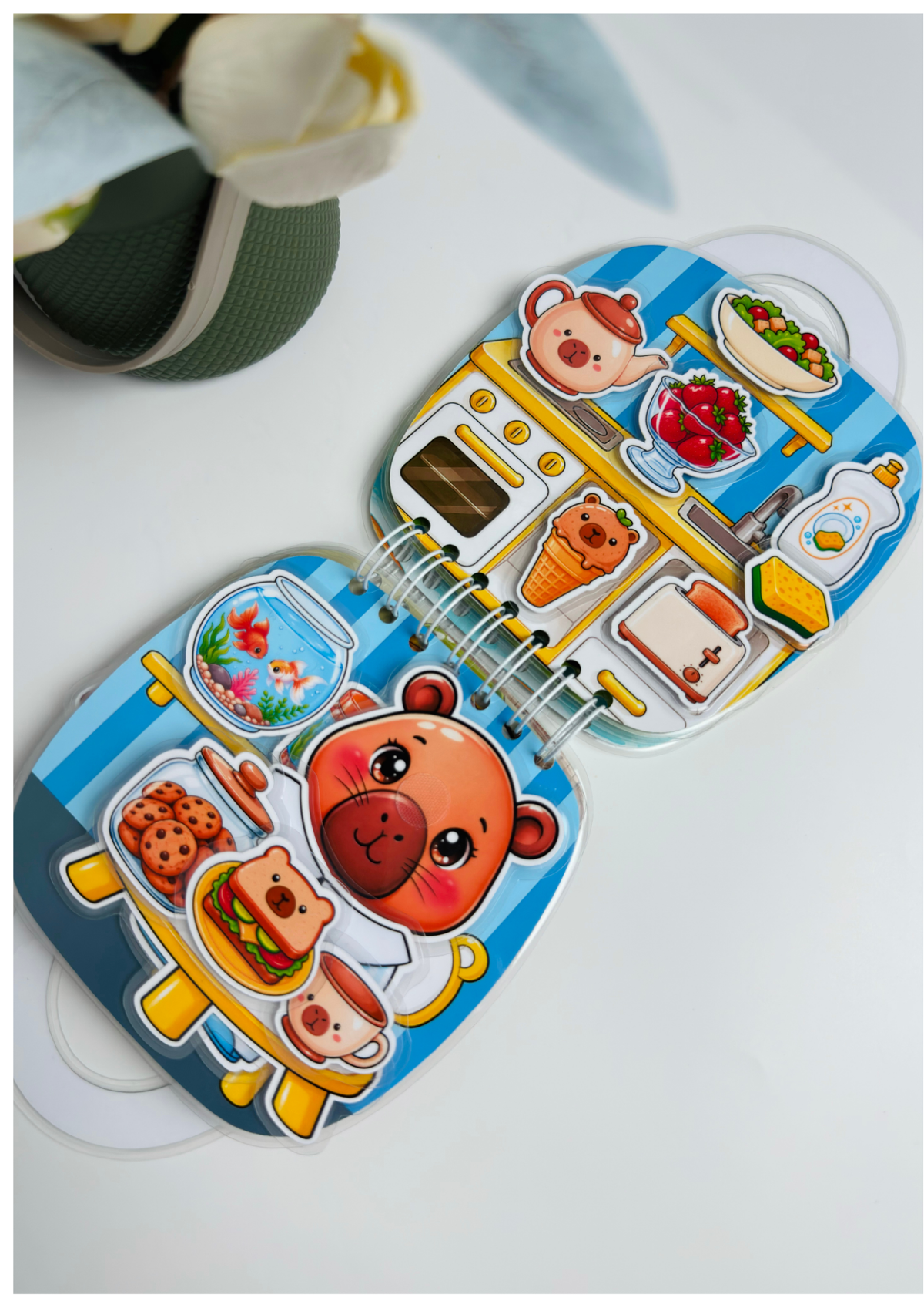Libro Interactivo de Capibara para Niños | Juguete Sensorial Educativo
