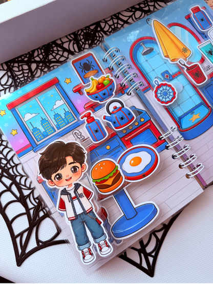 Libro Interactivo Spider-Man con Stickers y Velcro | Diversión Creativa sin Pantallas para Niños