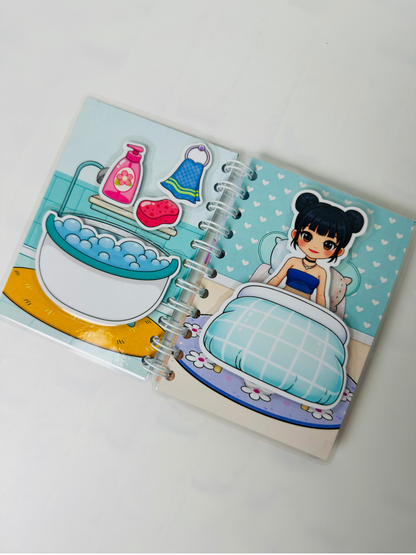 Pack Libros Interactivos K-Pop Girls con Stickers y Velcro | Juego Creativo sin Pantallas para Niñas