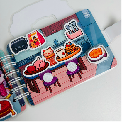 Mini Libro Interactivo My Pet House con Stickers y Velcro | Juguete Educativo, Creativo y sin Pantallas para Niños