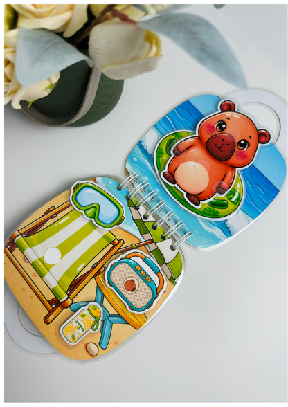 Libro Interactivo de Capibara para Niños | Juguete Sensorial Educativo