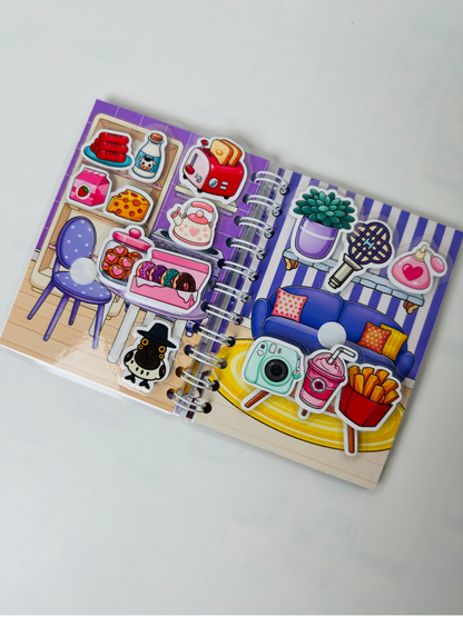 Pack Libros Interactivos K-Pop Girls con Stickers y Velcro | Juego Creativo sin Pantallas para Niñas