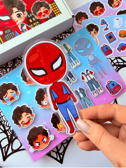 Libro Interactivo Spider-Man con Stickers y Velcro | Diversión Creativa sin Pantallas para Niños