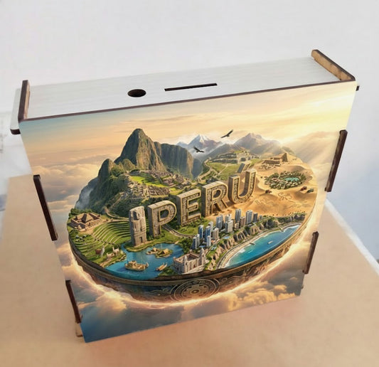 Alcancía de Madera con Metas de Ahorro | POMPOMPURIN