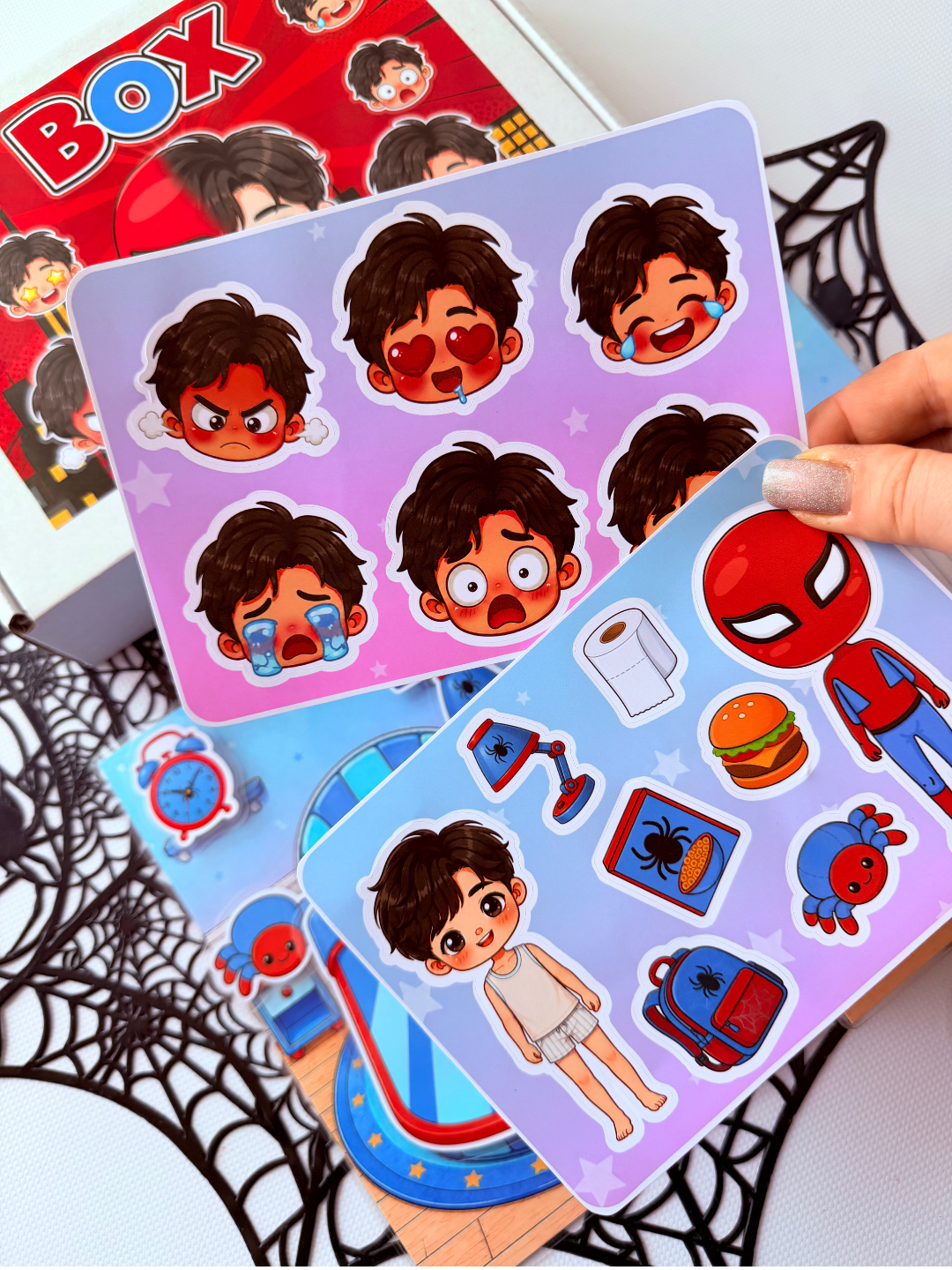 Libro Interactivo Spider-Man con Stickers y Velcro | Diversión Creativa sin Pantallas para Niños