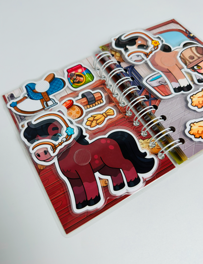 🐄 Cuaderno Interactivo de Granja para Niños | Juego Educativo con Stickers