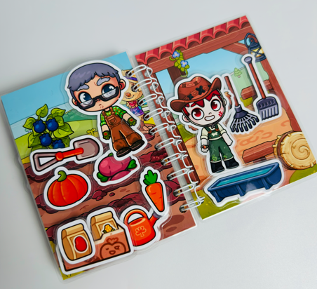 🐄 Cuaderno Interactivo de Granja para Niños | Juego Educativo con Stickers