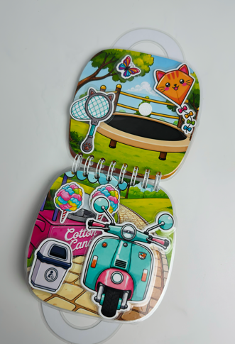 Libro Interactivo Pusheen  | Juguete Creativo con Stickers y Colorear