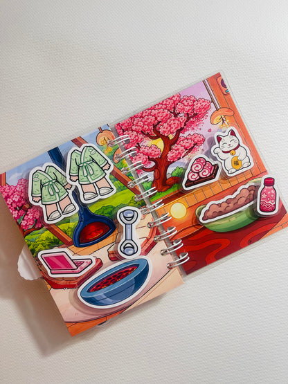 Libro Interactivo Infantil Blossom Garden con Stickers | Juego Creativo y Portátil