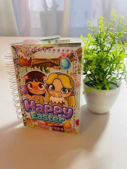 Libro Interactivo Happy Easter para Niños con Stickers | Juego Educativo Portátil
