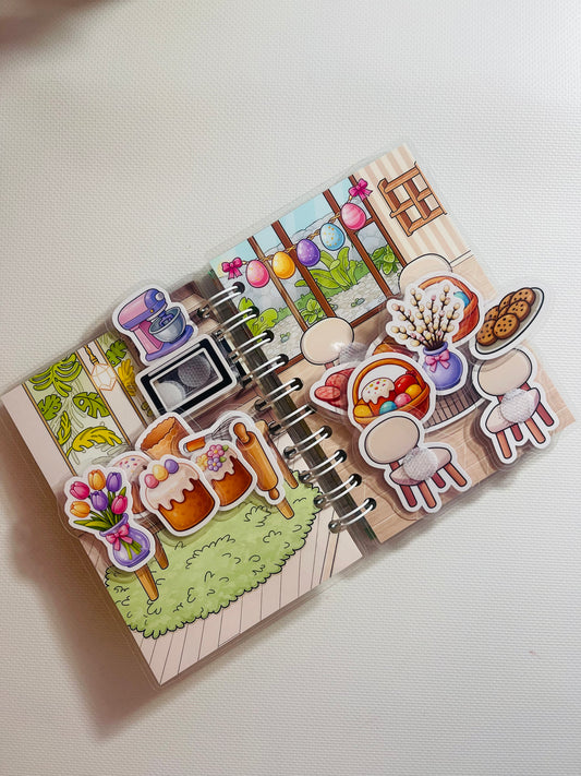 Libro Interactivo Happy Easter para Niños con Stickers | Juego Educativo Portátil