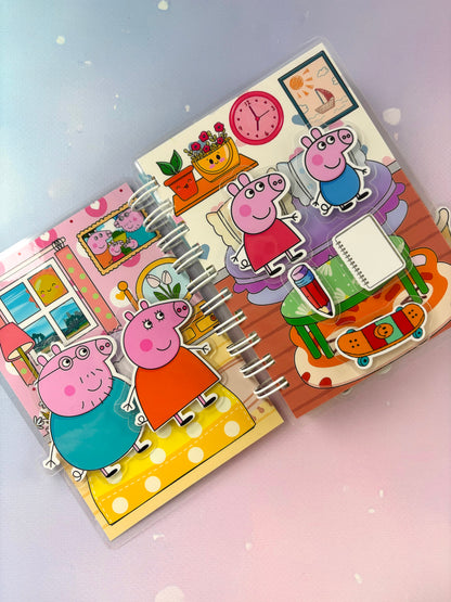 Libro Interactivo Peppa Pig A6 con Stickers y Velcro