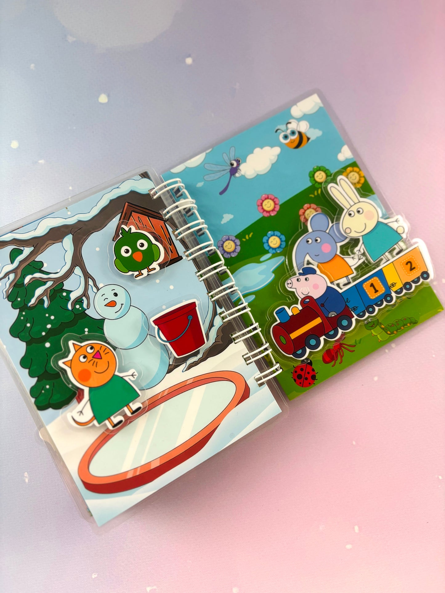 Libro Interactivo Peppa Pig A6 con Stickers y Velcro