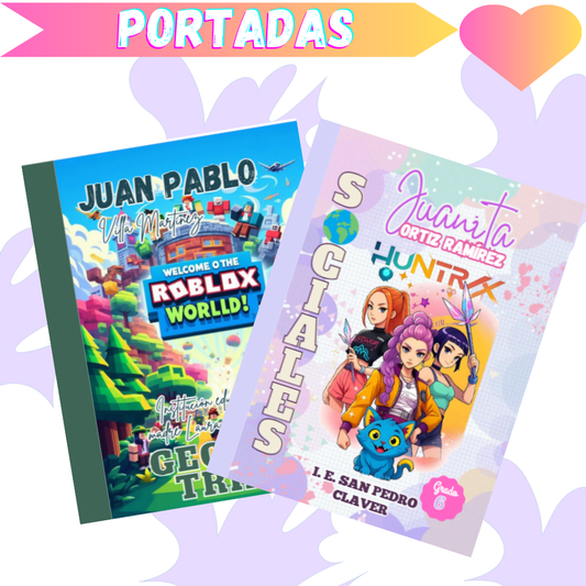 📚 Portadas Personalizadas para Cuadernos y Libros