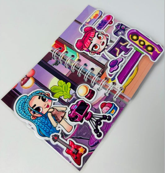 Libro Interactivo Luxe Girls A6 con Stickers y Velcro