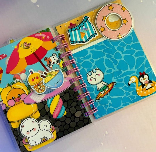 Libro Interactivo Patita Lalafan A6 con Stickers y Velcro