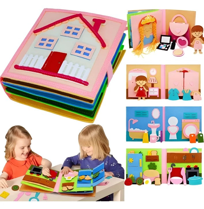 📚 Libro Interactivo de Fieltro Montessori para Niños