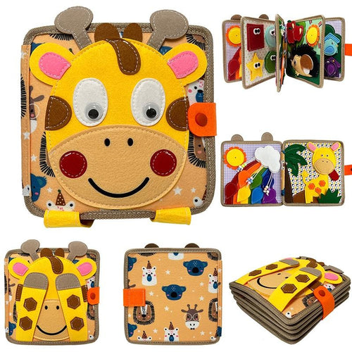 🦒📚 Libro Interactivo de Fieltro Jirafita para Niños
