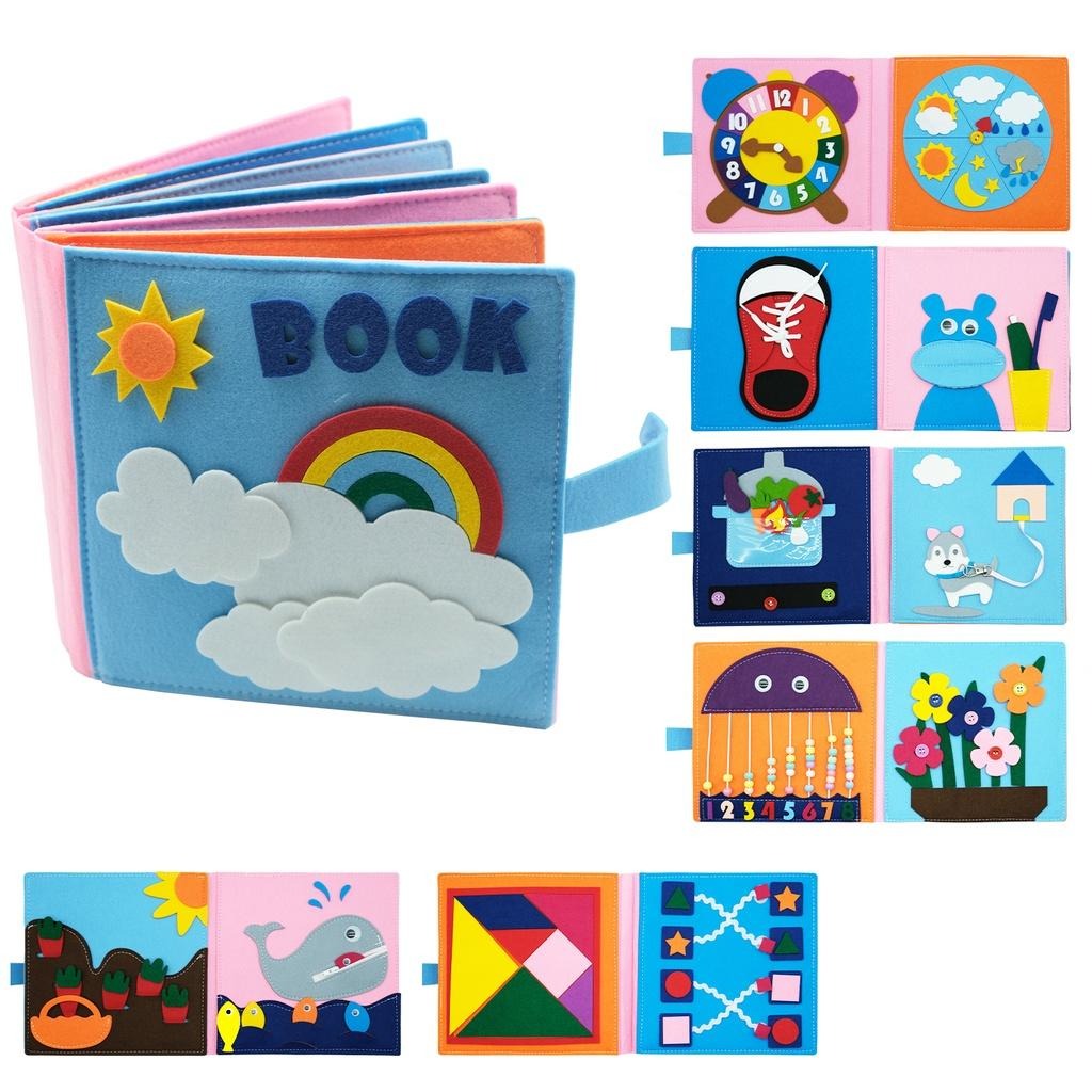 📚🌈 Libro Interactivo de Fieltro Montessori para Niños