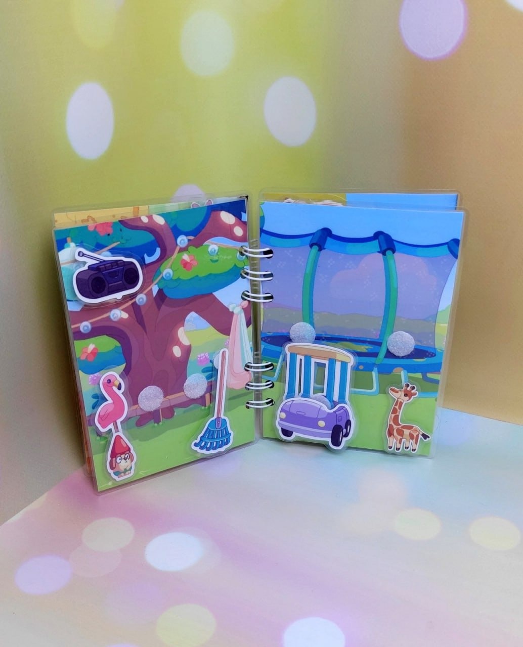 Libro Interactivo Mini Bluey con Stickers | Juego Didáctico Portátil para Niños