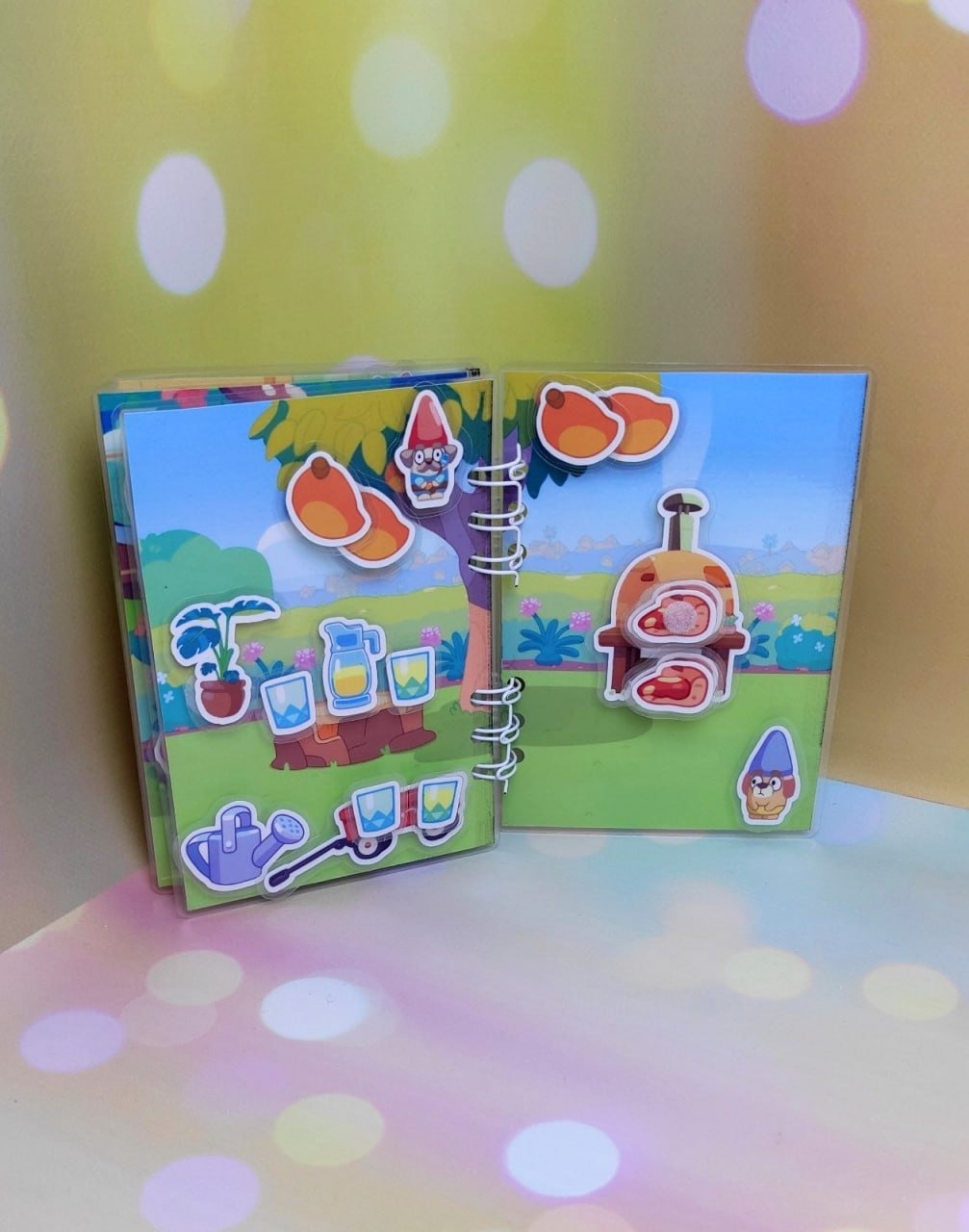 Libro Interactivo Mini Bluey con Stickers | Juego Didáctico Portátil para Niños