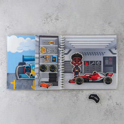 Libro Interactivo de Carreras de Autos