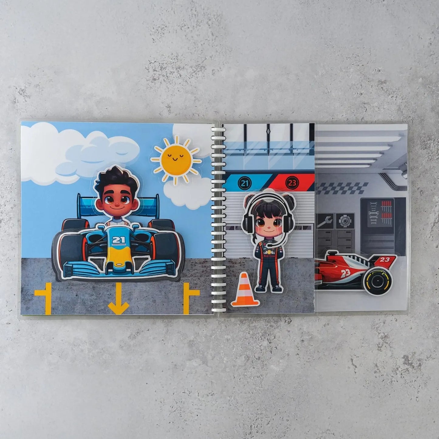 Libro Interactivo de Carreras de Autos