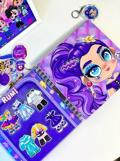 Libro Interactivo Guerreras Kpop 8 Set de maquillaje